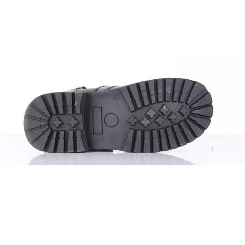 Men Motorcycle Boots Fashion Mid-Calf Punk Rock Punk PU Leather Black High Top Mens Casual Boot Steel Toe Shoes Big Size 38-46