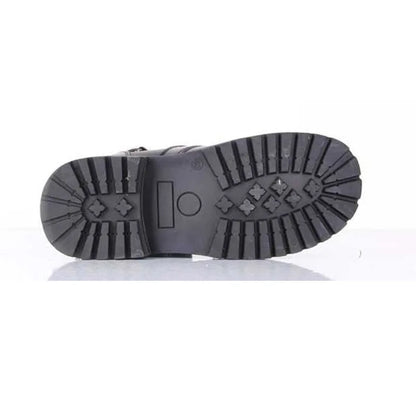 Men Motorcycle Boots Fashion Mid-Calf Punk Rock Punk PU Leather Black High Top Mens Casual Boot Steel Toe Shoes Big Size 38-46