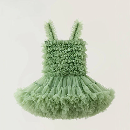 Fluffy Rabbit Skirt Girl Baby Dress Super Immortal Cake Fluffy Gauze Birthday Party Children's Princess Dress Summer