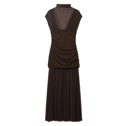 Spring Summer Elegant Women Dresses Wedding Guest Ladies Patch Work Tulle Dresses Valentine‘s Day Woman Dresses