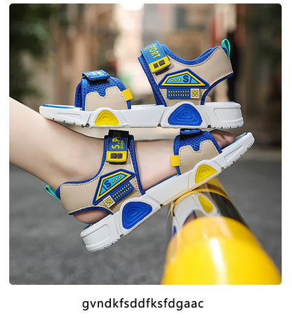 Children's sandals cartoon soft-soled non-slip boys' sandals in summer hook and loop fashion girls' sandals 4-10 years old 38