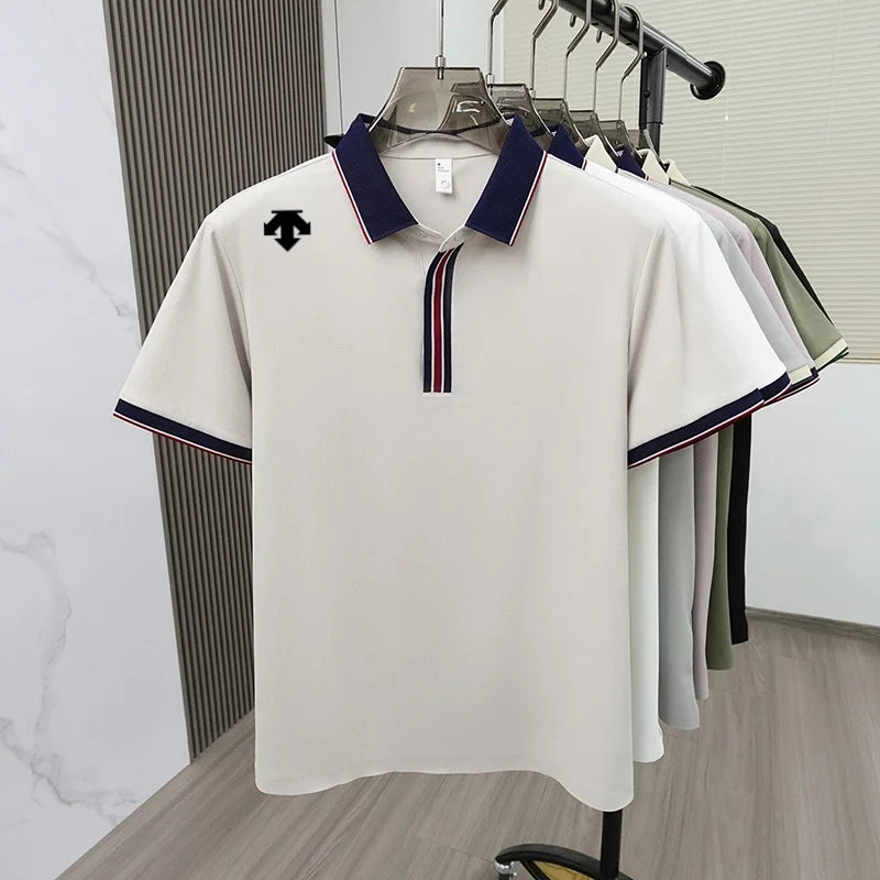Luxury fashion brand summer designer new exquisite embroidered polo shirt personalized men's comfortable breathable short sleeve