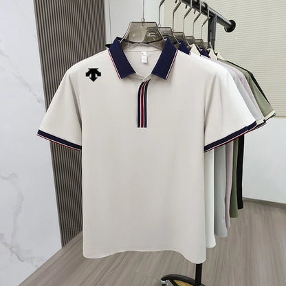 Luxury fashion brand summer designer new exquisite embroidered polo shirt personalized men's comfortable breathable short sleeve