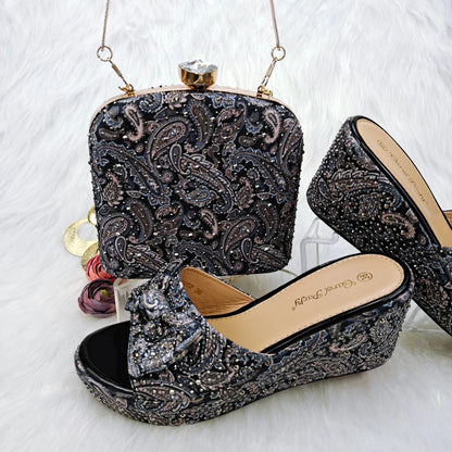 Italian Ladies Shoes and Bags Designer Shoes Women Luxury Shoes and Bag for Party In Women