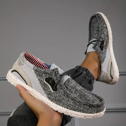 Men's Canvas Shoes Loafers Soft Comfortable Breathable Men's Casual Shoes Sneakers Vulcanized Shoes Flat Shoes Men Walking Shoes