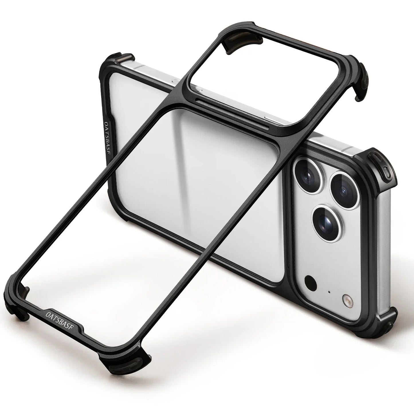 Metal Phone Case for iPhone 17 Pro Max /17Pro No Back Design Protective Cover Shockproof Bumper Compatible With MagSafe