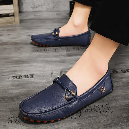 Summer Mens Fashion High Quality Outdoor Casual Leather Shoes Comfortable Breathable Classic 2024 New Slip on Men's Shoes