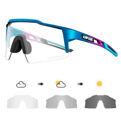 Photochromic Cycling Sunglasses for Men Women Bike Glasses Riding Driving UV400 Mountain Bicycle Goggles Eyewear Sports