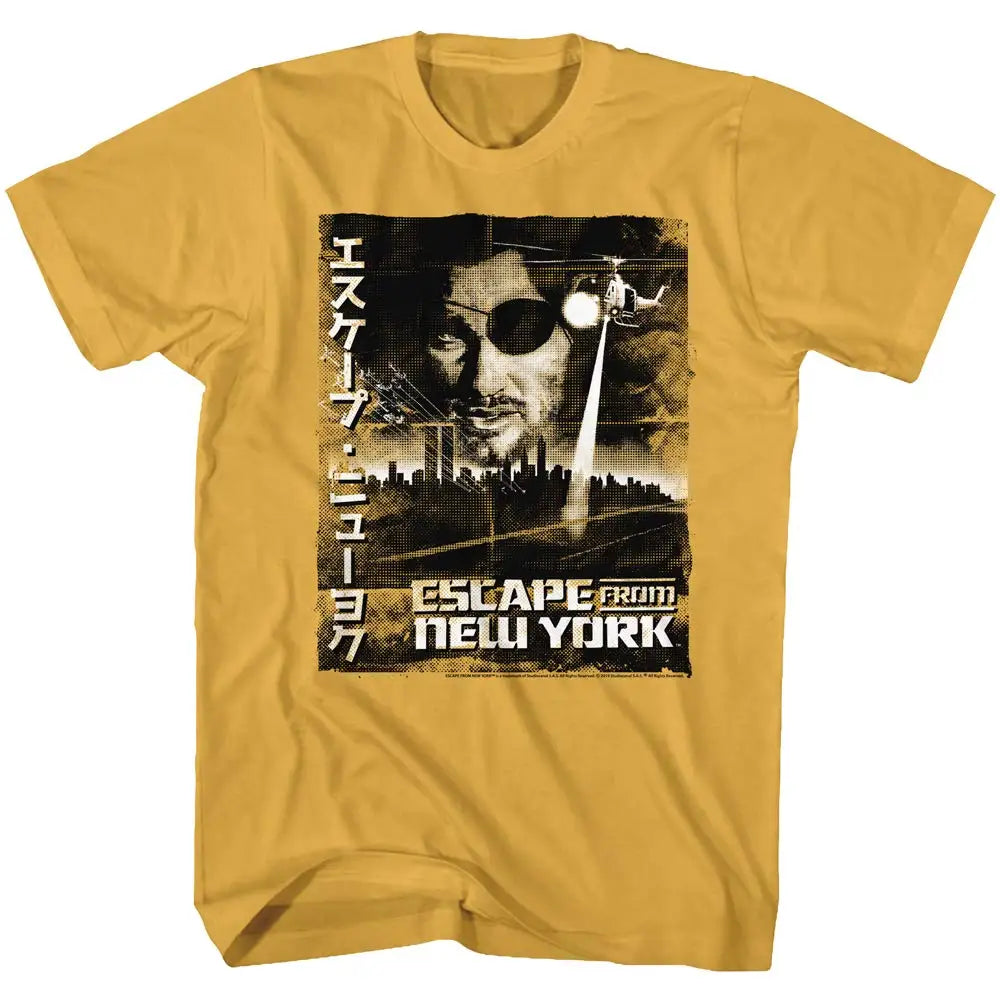 Escape From New York T-Shirt MenSummer Retro Action Movie Graphic Short Sleeve Casual Streetwear Loose Fit Film Fan Tee