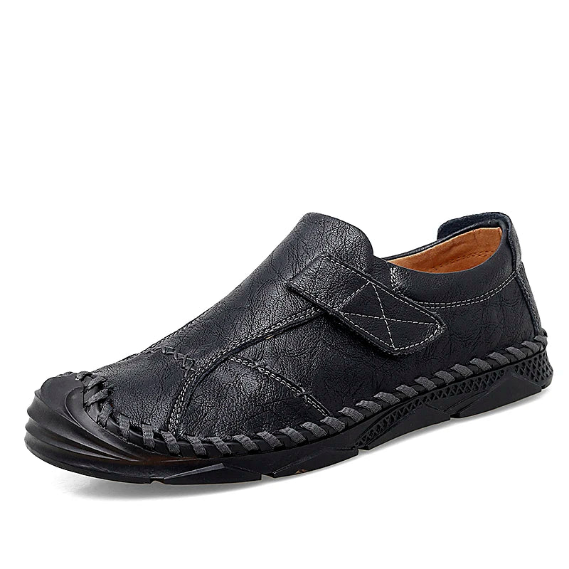 Breathable Genuine Leather Men Shoes Summer Slip On Loafers Men Casual Leather Shoes Blue Flats Hot Sale Driving Shoes Moccasins