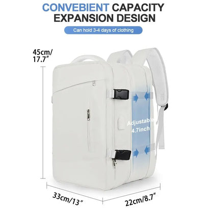 Travel Backpack for Women Expandable Weekender Hiking Laptop Backpack with USB Port Large Waterproof 40L Men's Backpack