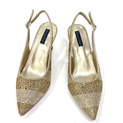 Elegant High Heels Shoes and Bag Set for Women Pointed Toe Black Color Hollow Rhinestones Matching Bag