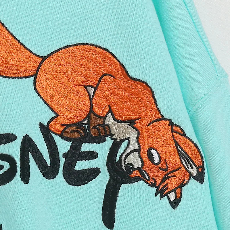 Embroidery Sweatshirt The Lion King Simba Nala Cartoon Jumper O Neck Long Sleeve Women Casual Pullover Top
