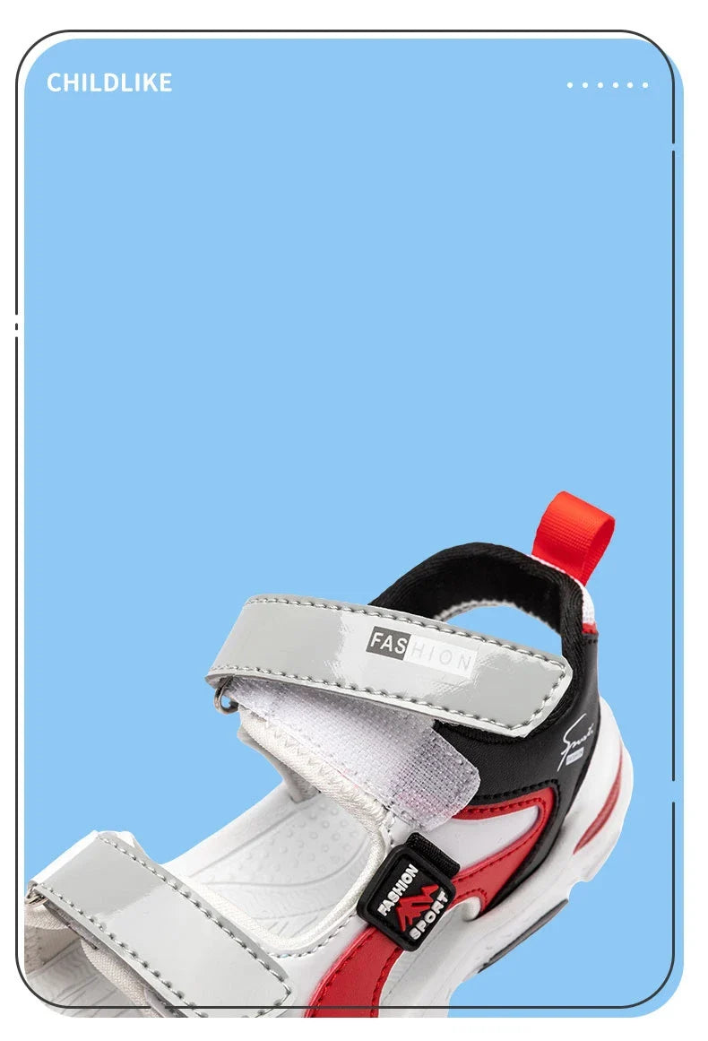 2025 Summer Boys Soft Sandals Fashion Children Shoes Autumn Light Cartoon Sandalias Flat Beach 4-12 Years Old Kids Shoes 12yrs