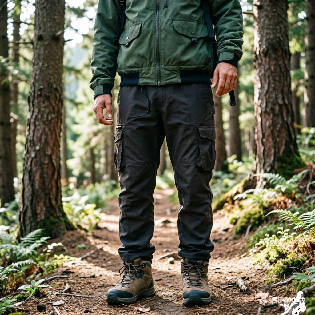 Large Pocket Loose Overalls Men's Outdoor Sports Jogging Tactical Pants Elastic Waist Pure Cotton Casual Work Pants Cargo Pants