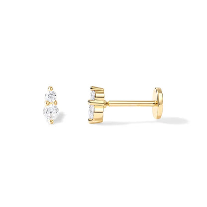 Heart Round Ball Flat Helix Piercing Earring 925 Sterling Silver Ear Studs Geometric Zircon Exquisite Trinket Studs Aretes