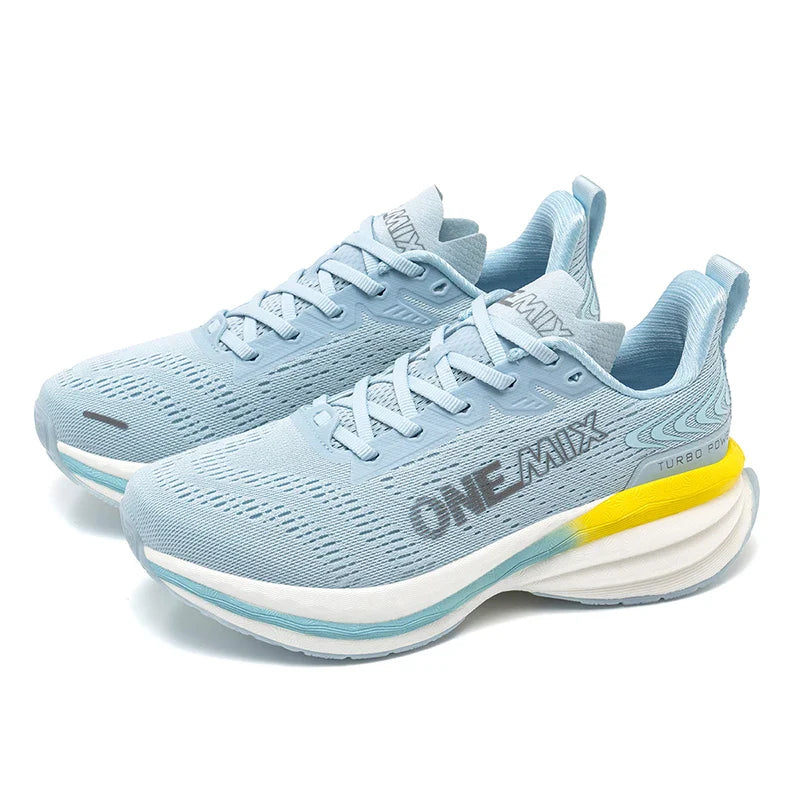 Tênis de Corrida Masculino ONEMIX com Amortecimento de Ar, Tênis Esportivo Respirável de Malha para Uso Externo, Aumento de Altura, Calçado de Caminhada, Tamanhos EU 35-47