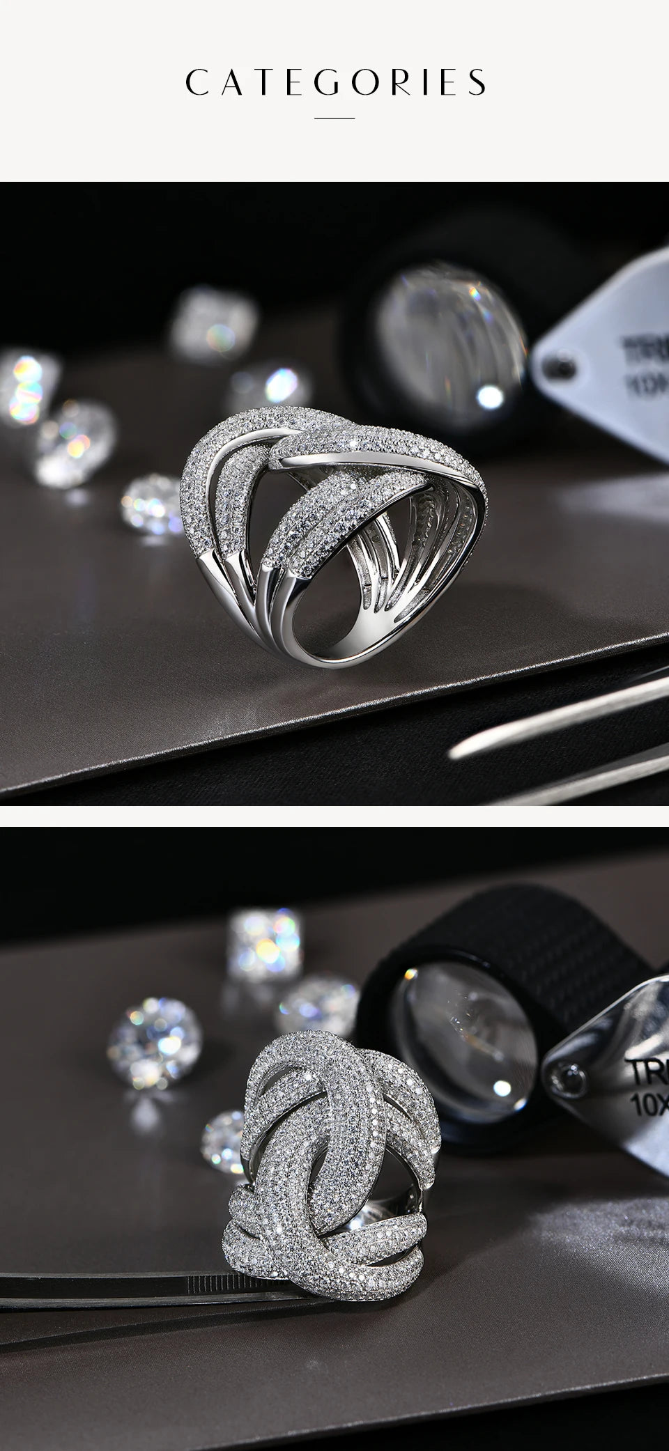 Design D Color Moissanite Ring for Women Man 925 Sterling Silver Diamond Test Pass Anniversary Rings Original Jewelry