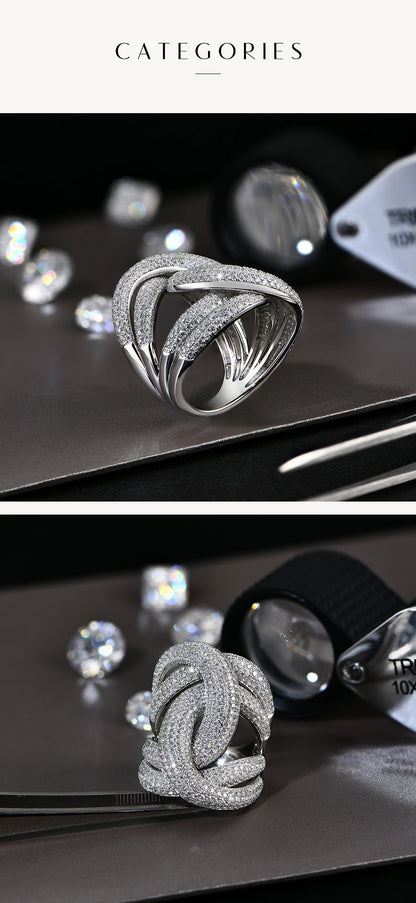 Design D Color Moissanite Ring for Women Man 925 Sterling Silver Diamond Test Pass Anniversary Rings Original Jewelry