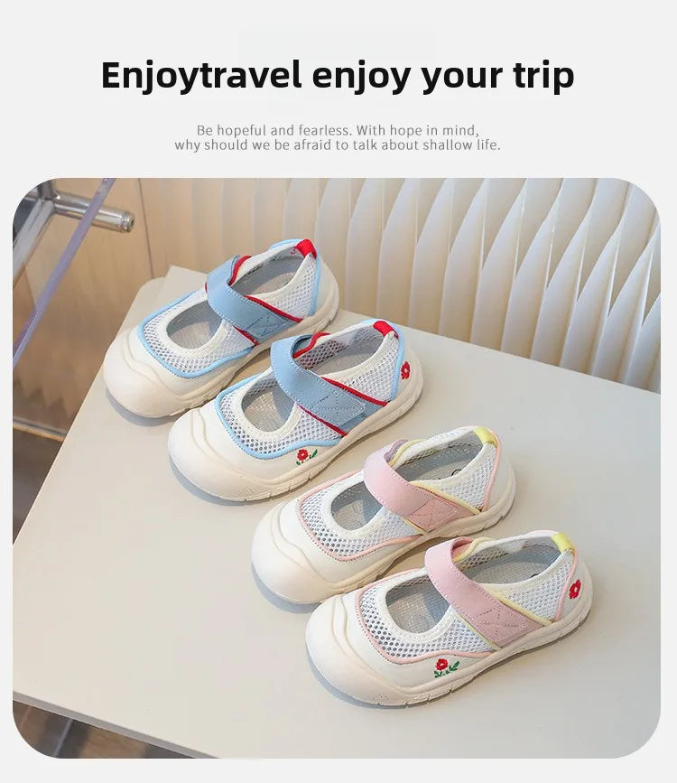Kids mesh sneaker Anti-slip Sandal Toddler Boy Sports Shoe Girl Children Breathable Beach Sandal Soft Bottom sports casual Shoes