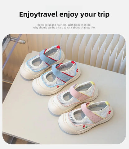 Kids mesh sneaker Anti-slip Sandal Toddler Boy Sports Shoe Girl Children Breathable Beach Sandal Soft Bottom sports casual Shoes