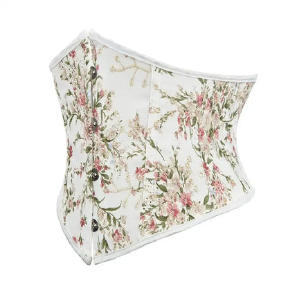 Underbust Corset Sexy Women's Underwear Waist Slimming Body Shaper Bustier Top Floral Lace-up Korsett Shapewear Corselet Belt