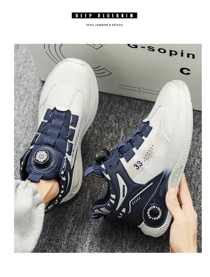 Tênis Masculino com Fivela Rotativa Confortável Antiderrapante Cadarço Durável para Atividades ao Ar Livre