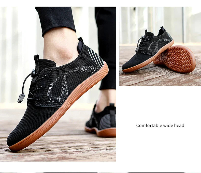 New Unisex Wider Shoes Breathable Mesh Men Barefoot Wide-toed Shoes Brand Flats Soft Zero Drop Sole Wider Toe Sneakes Large Size