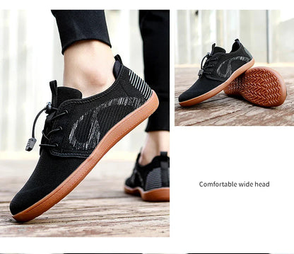 New Unisex Wider Shoes Breathable Mesh Men Barefoot Wide-toed Shoes Brand Flats Soft Zero Drop Sole Wider Toe Sneakes Large Size