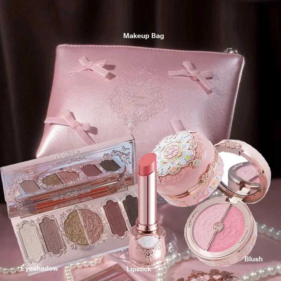 All In One Makeup Set Gift Box Garden Cushion Cream Foundation Matte Blush Long Lasting Velvet Lip Cream With Bag