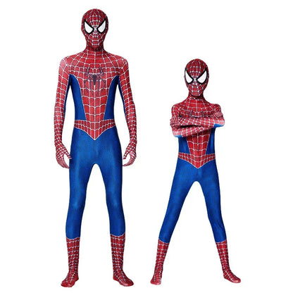 2026 High Quality Superhero Spidermans Costume Bodysuit For Kids Adult Spandex Zentai Halloween Party Cosplay Jumpsuit