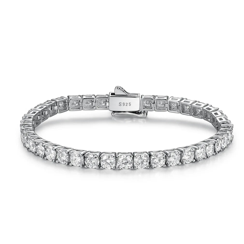 2-5mm Man Moissanite Tennis Bracelet S925 Sterling Silver for Women Full Lab Diamond sparkling Wedding Party Jewelry