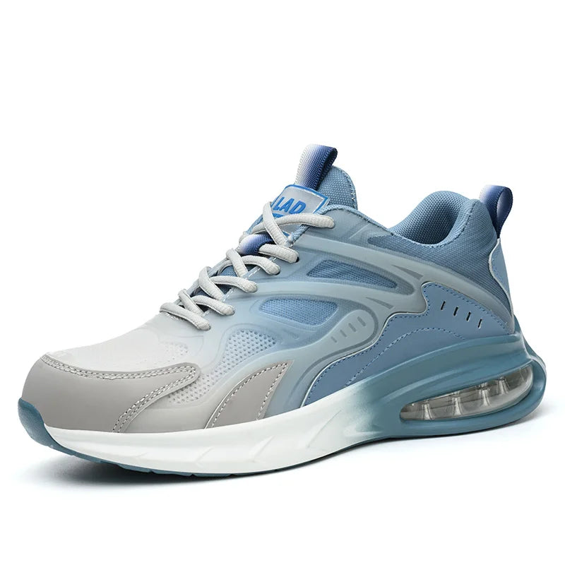 Ultra light work shoes for men, with cushioning, anti impact, anti puncture, comfortable, breathable and safe shoes