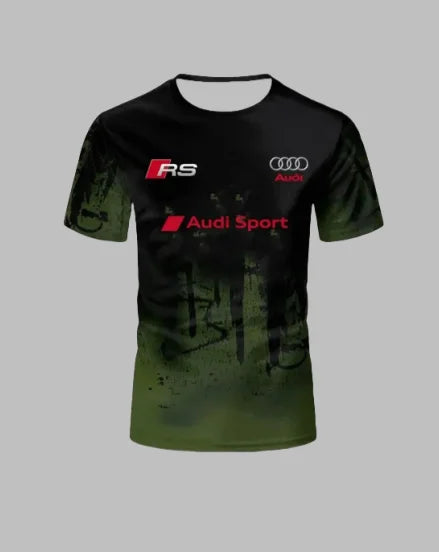 Summer Fashion Racing Motorcycle Pattern Printed Rider Short Sleeve T-shirt for Men and Women Adult Sports Top