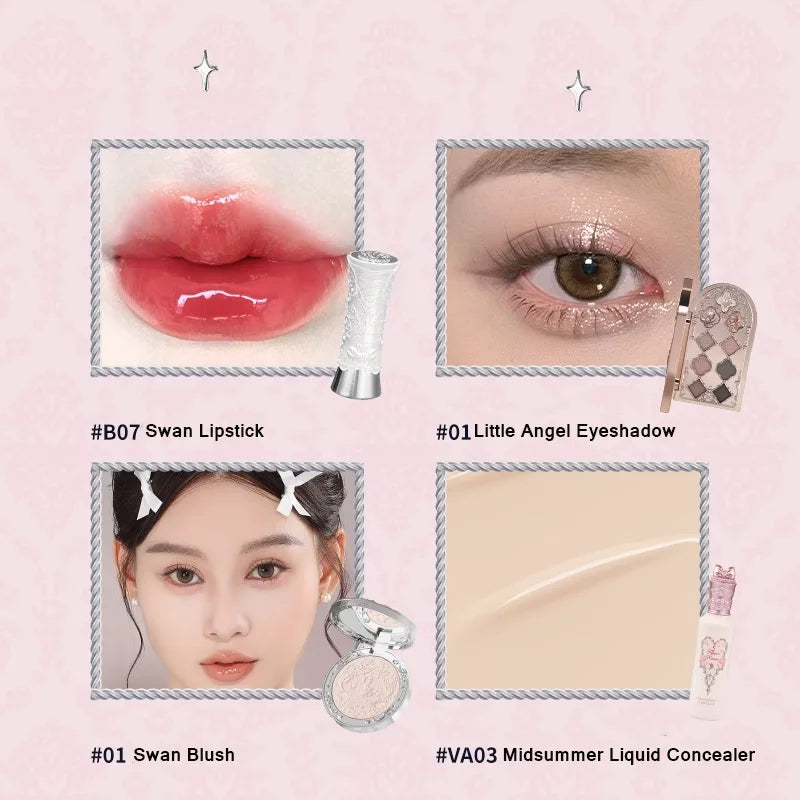 Little Angel Collection Makeup Gift Box Eyeshadow Blush Cream Matte Lipstick Highlighter Full Kit All In One