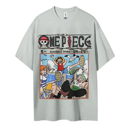 Men's 2025 Summer Casual Oversized Tee Breathable Cotton Daily Lounging and Comic Themed Parties