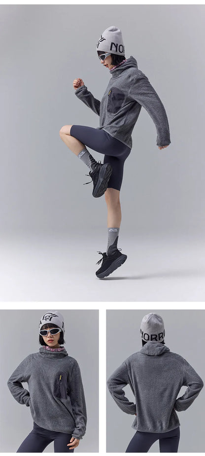 All Season 190g Ultra-light Breathable Thermal Hoodie, Urban Outdoor Techwear Mid-layer with Thumbholes & Zip Pocket