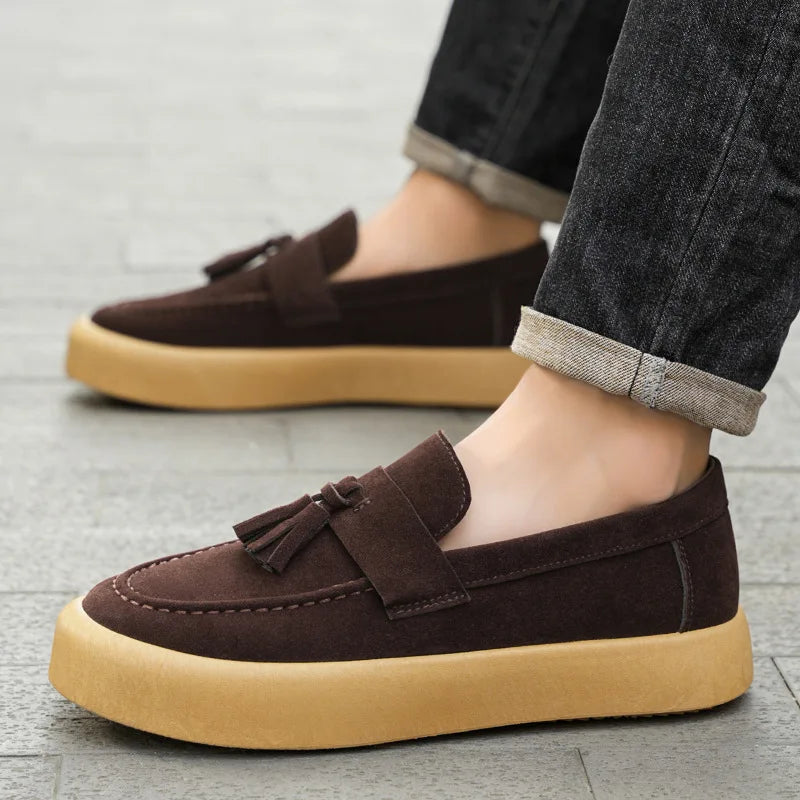 New autumn men's bean shoes British style loafers fashionable men's casual single shoes