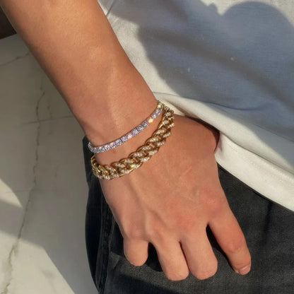 3/4/5mm Moissanite Tennis Bracelet for Women Man S925 Silver Plated 18k Gold Wedding Party Fine Jewelry with certificate