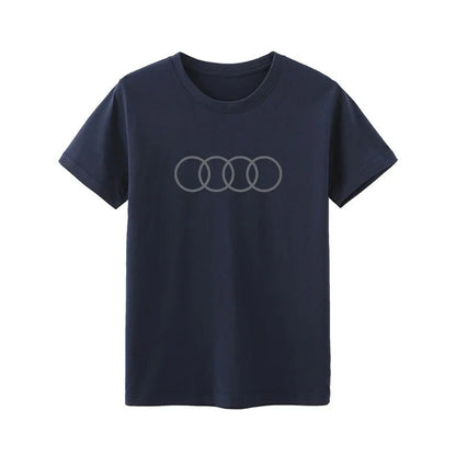 Car Quattro Rally Racing Printed Short Sleeve T-Shirt Men's and Women's Car Fans Casual Clothes