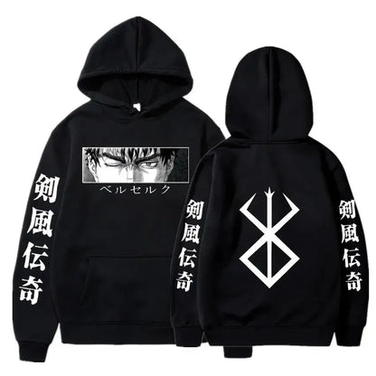 Hoodies, men's and women's printed long sleeved streetwear, Japanese hoodies, fleece loose and soft clothing
