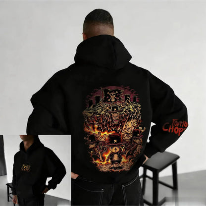 Anime Chopper Printed Hoodie  Spring/Autumn New Men's and Women's Loose Casual Street Hip Hop Parent Child Sweater