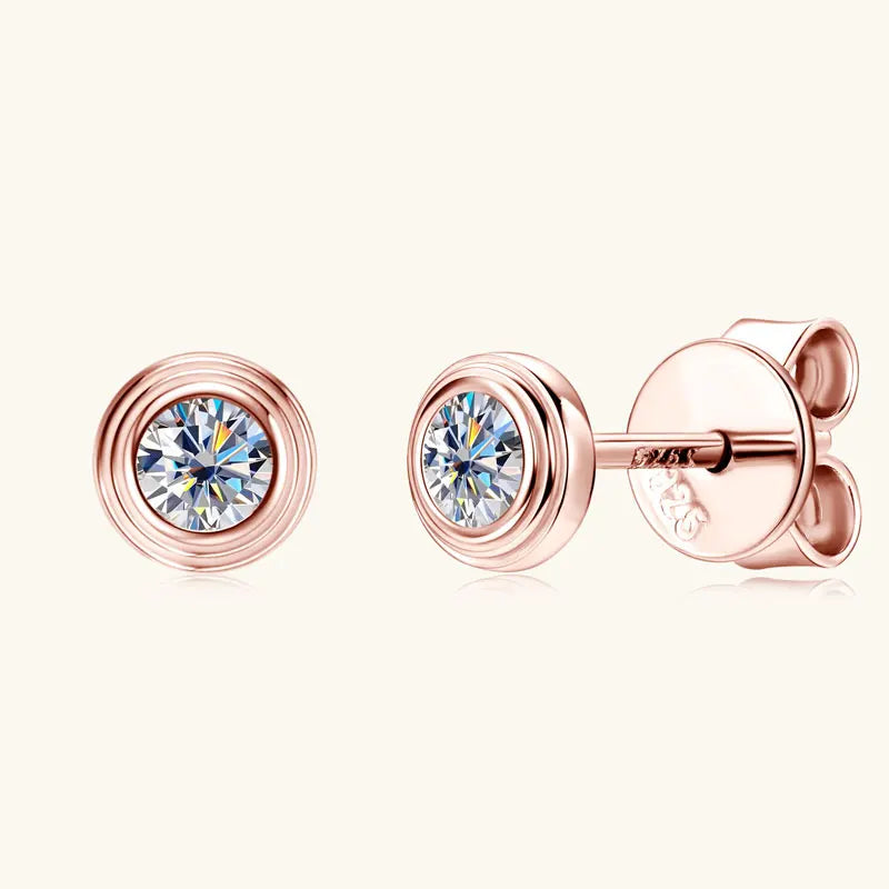 2025 Trendy 3mm Moissanite Jewelry Set 925 Silver Plated Rose Gold Necklace Bracelet Earrings Set for Women Valentine's Day Gift