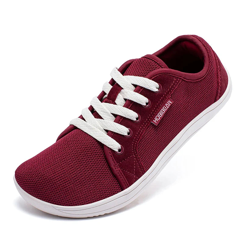 Tênis Esportivo Casual Unissex de Corrida com Cadarço e Zero Drop, Bico Largo, para Caminhada ao Ar Livre
