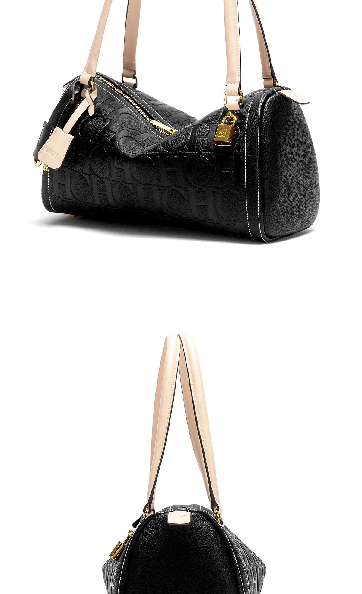 Women's Boston Bag Autumn Winter New Collection Letter Design Texture Shoulder Bags