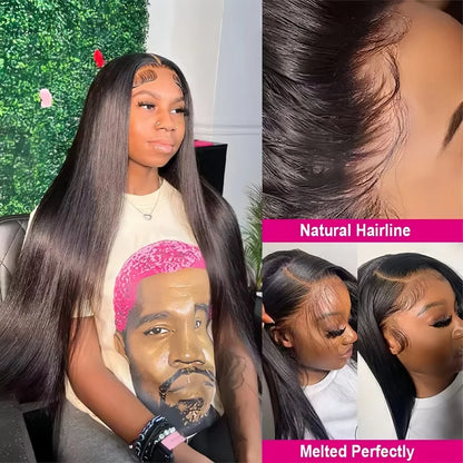 30 Inch Straight Human Hair Wigs 4x4 5x5 Glueless Bone Straight Lace Front Wigs 13x4 13x6 HD Lace Frontal Wigs For Black Women