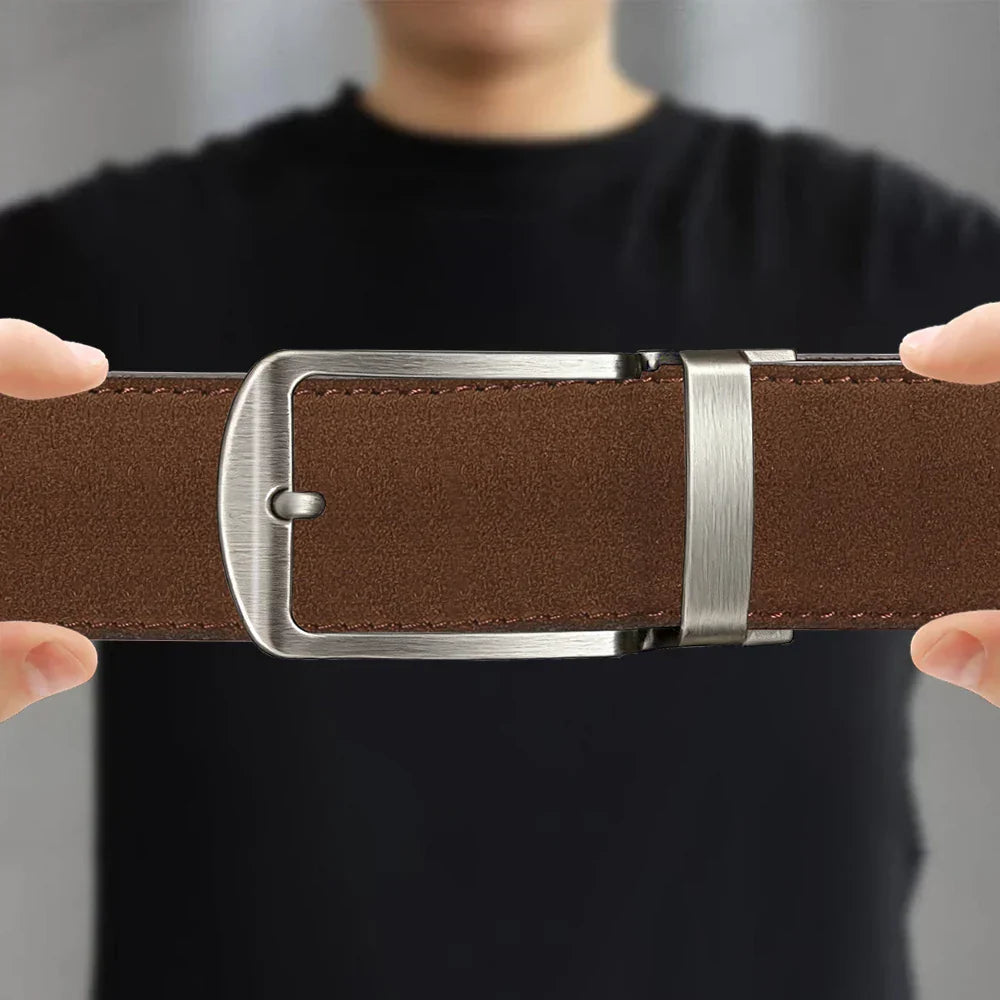 Men Belts Leather Waist Strap Male Automatic Buckle Waistband Mens High Quality Girdle Belts for Women Men Gifts 105 115 125cm