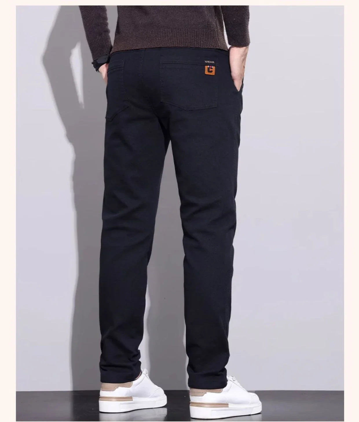 New Winter High-End Business Men's Suit Pants Autumn and Winter Slim Straight Casual Pants Versatile Fashion Trousers Korean