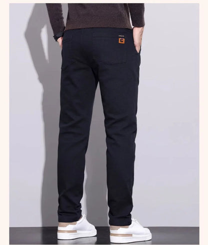New Winter High-End Business Men's Suit Pants Autumn and Winter Slim Straight Casual Pants Versatile Fashion Trousers Korean