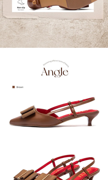 Woman High Heels Brown New Summer Strap Design Pointed Casual Elegant Workplace Ladies Classic Sandals